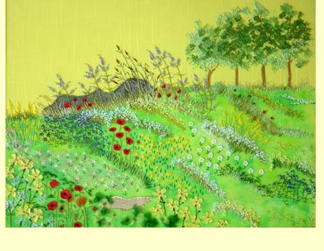Bloemen in de berm