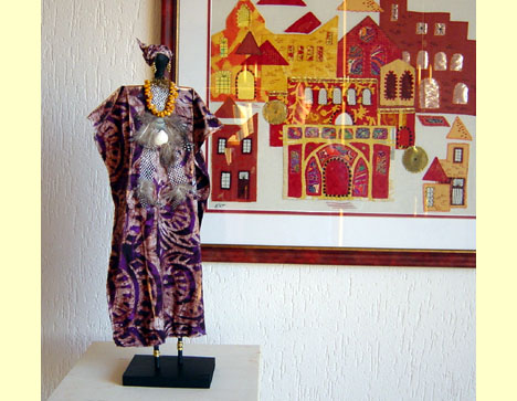 Pop met schilderij