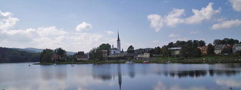 Uitzicht op Frymburk